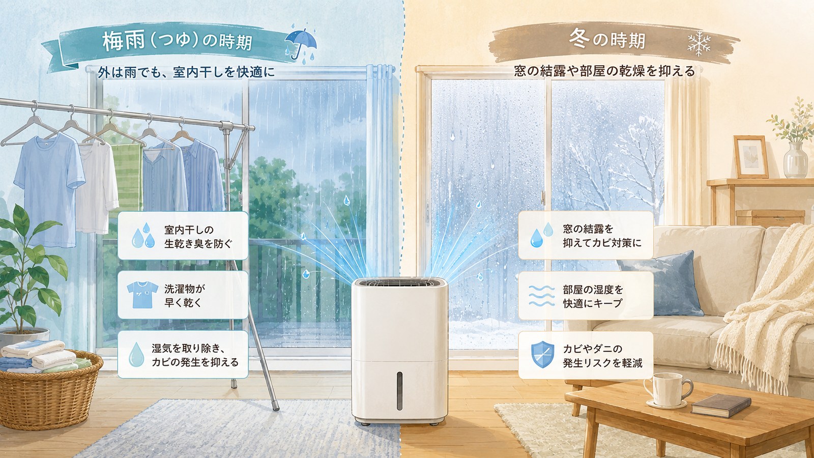 梅雨も冬も使う