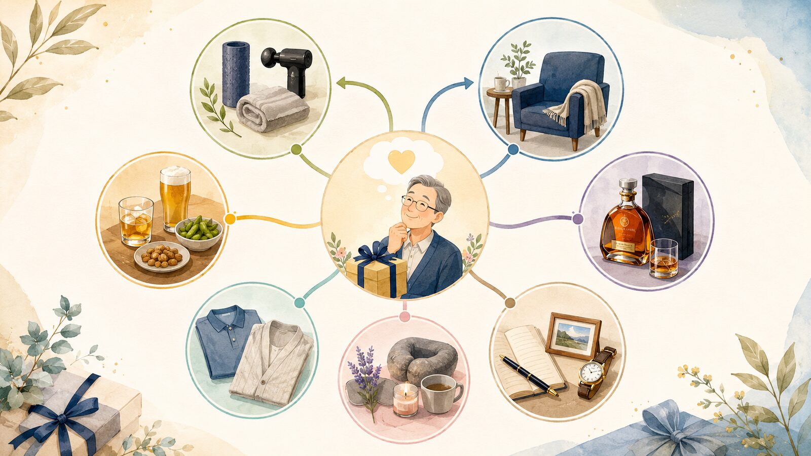 父の日ギフトを贈る時間で分けた図解