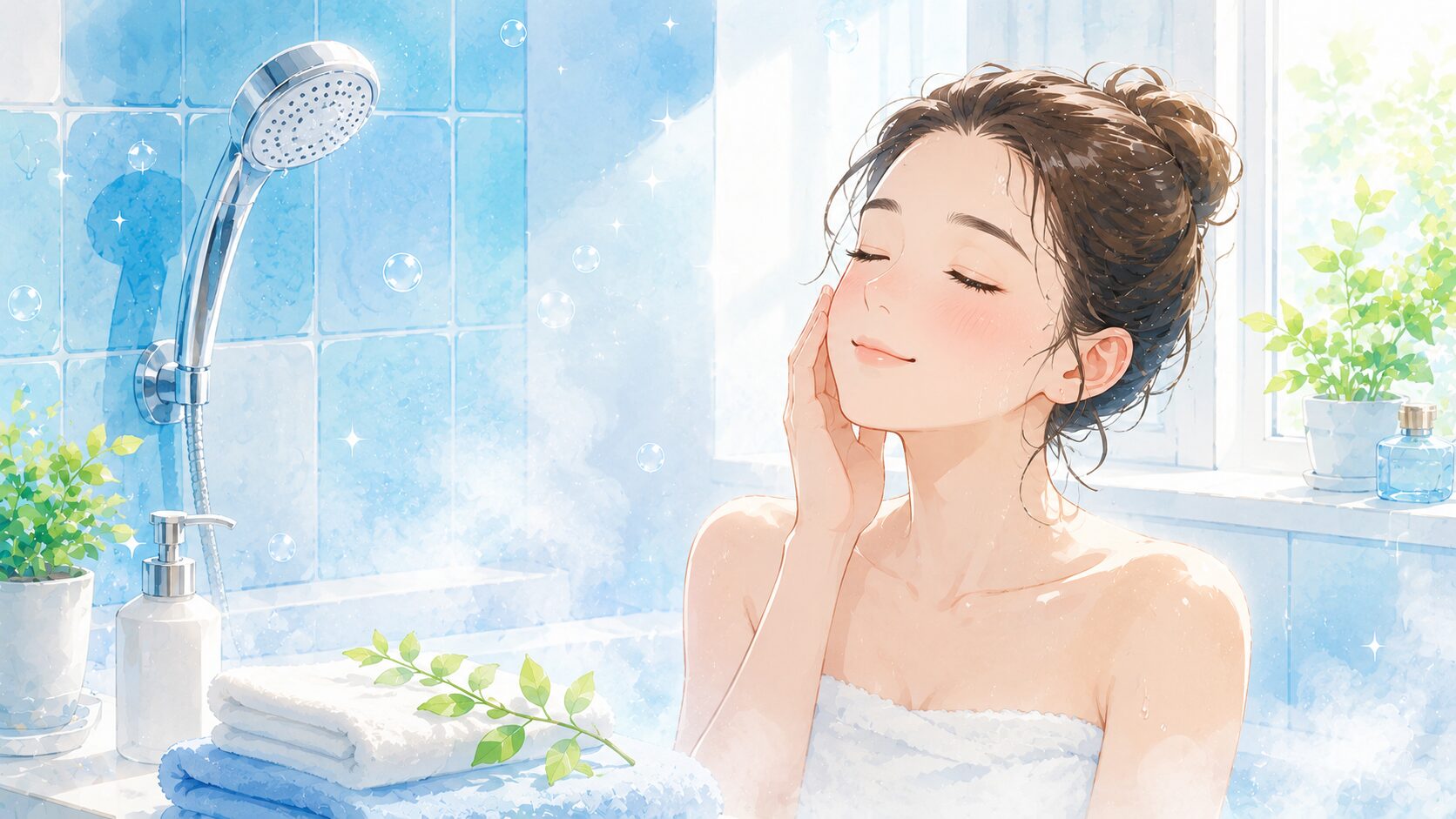 顔まわりのケアも、入浴の流れに入ると続けやすい。